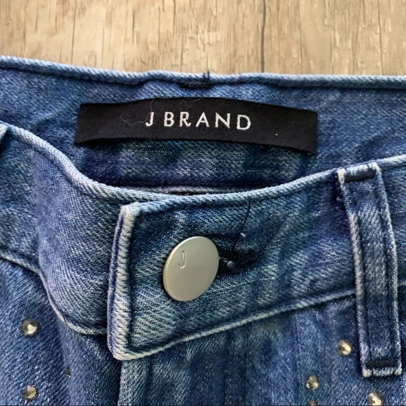 🆕 J BRAND high rise crystal embellished distressed jeans - Picture 5 of 10
